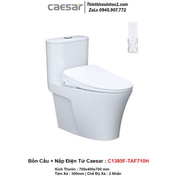 Bồn Cầu Nắp Rửa Điện Tử Caesar C1395F-TAF710H