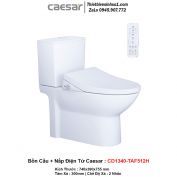 Bồn Cầu Nắp Rửa Điện Tử Caesar CD1340-TAF512H