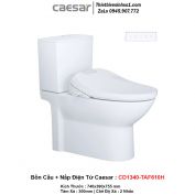 Bồn Cầu Nắp Rửa Điện Tử Caesar CD1340-TAF610H