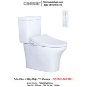 Bồn Cầu Nắp Rửa Điện Tử Caesar CD1341-TAF512H