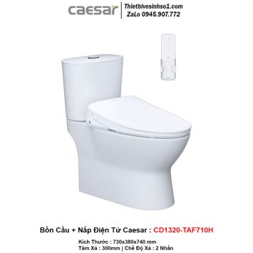 Bồn Cầu Nắp Rửa Điện Tử Caesar CD1320-TAF710H