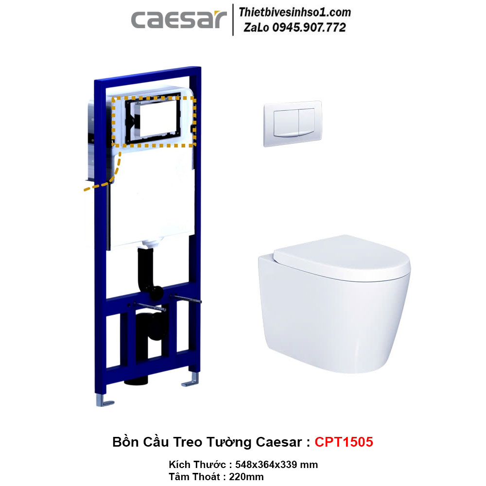 Bồn Cầu Treo Tường Caesar CPT1505