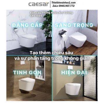 Bồn Cầu Treo Tường Caesar CPT1505