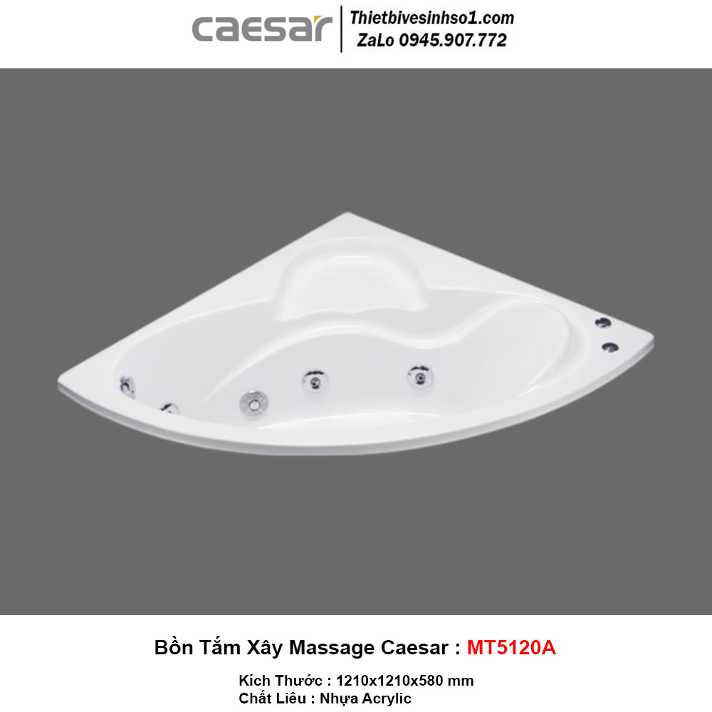 Bồn Tắm Xây Massage Caesar MT5120A