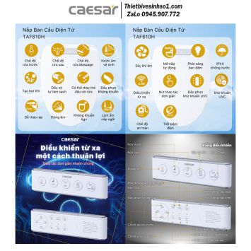 Nắp Bồn Cầu Điện Tử Caesar TAF610H