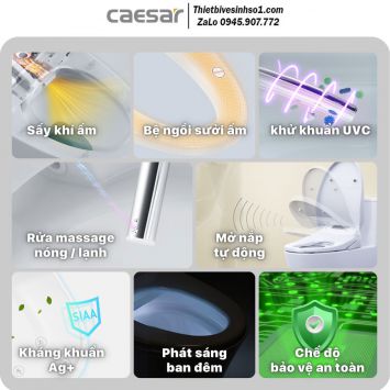 Nắp Bồn Cầu Điện Tử Caesar TAF610H