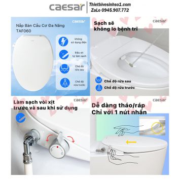 Nắp Bồn Cầu Rửa Cơ Caesar TAF060