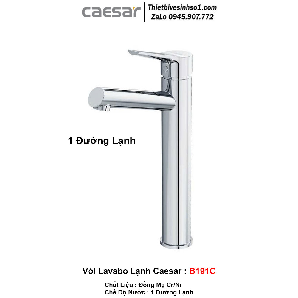 Vòi Lavabo Lạnh Caesar B191C