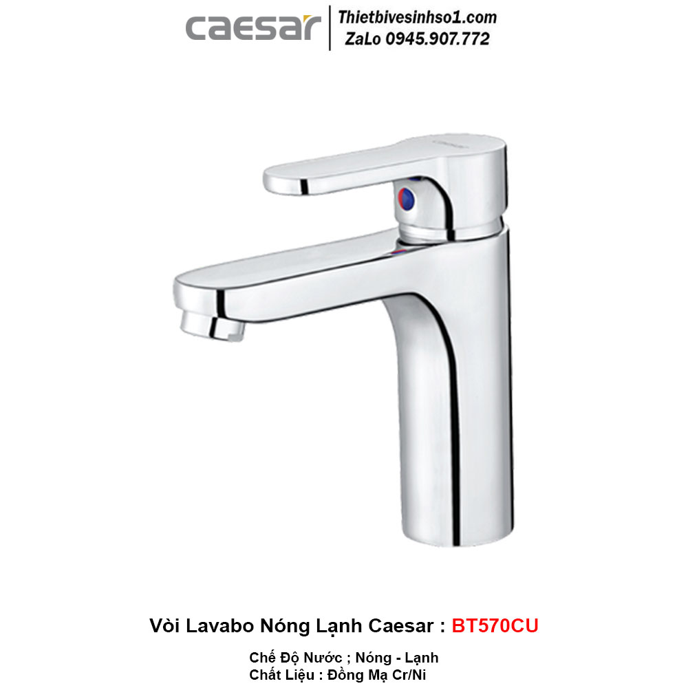 Vòi Lavabo Nóng Lạnh Caesar BT570CU