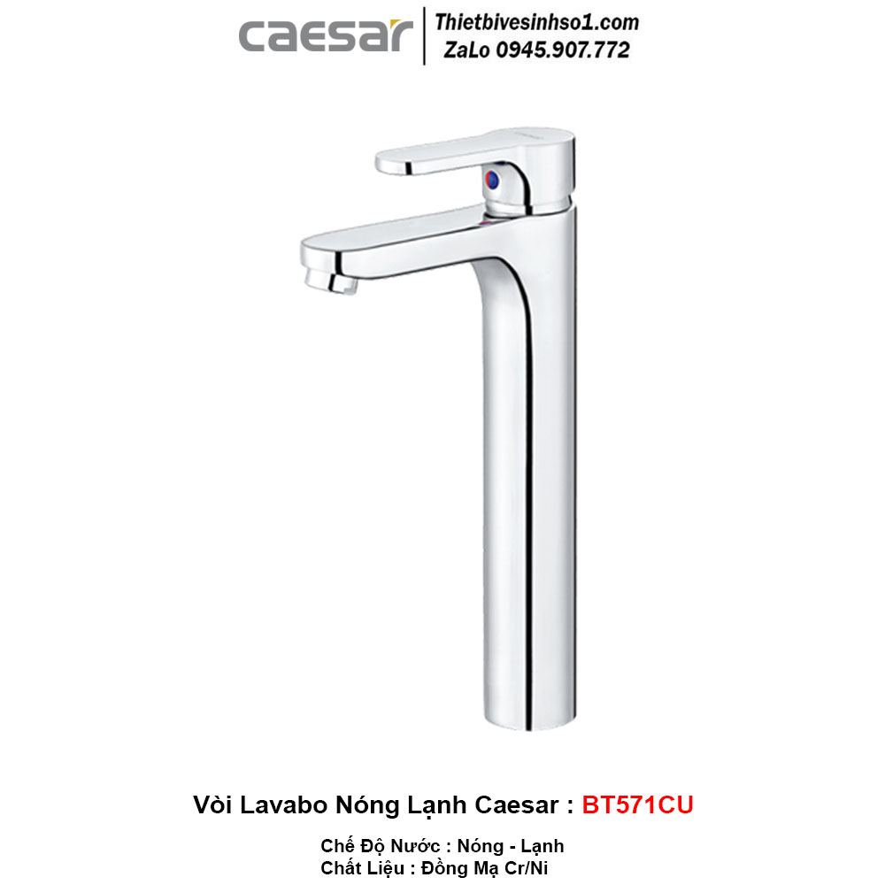 Vòi Lavabo Nóng Lạnh Caesar BT571CU