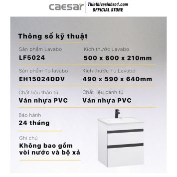Tủ Chậu Lavabo Caesar LF5024-EH15024DDV