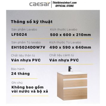 Tủ Chậu Lavabo Caesar LF5024-EH15024DDW7V
