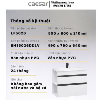 Tủ Chậu Lavabo Caesar LF5026-EH15026DDLV