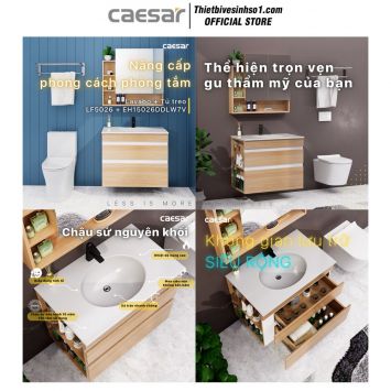 Tủ Chậu Lavabo Caesar LF5026-EH15026DDLW7V
