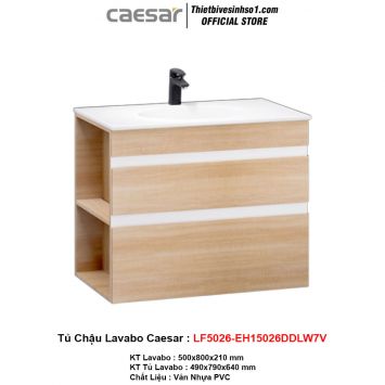 Tủ Chậu Lavabo Caesar LF5026-EH15026DDLW7V