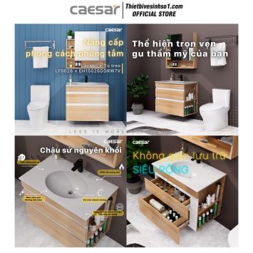 Tủ Chậu Lavabo Caesar LF5026-EH15026DDRW7V