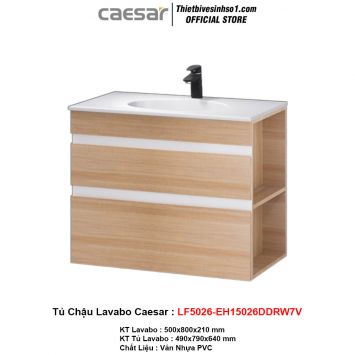 Tủ Chậu Lavabo Caesar LF5026-EH15026DDRW7V