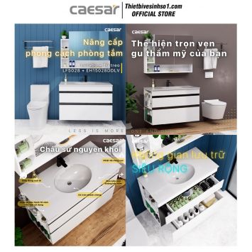 Tủ Chậu Lavabo Caesar LF5028-EH15028DDLV
