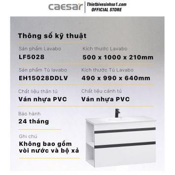 Tủ Chậu Lavabo Caesar LF5028-EH15028DDLV