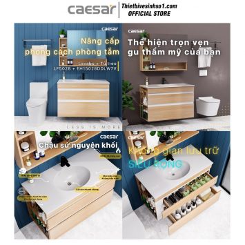 Tủ Chậu Lavabo Caesar LF5028-EH15028DDLW7V