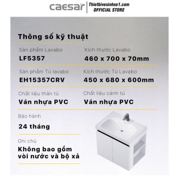 Tủ Chậu Lavabo Caesar LF5357-EH15357CRV