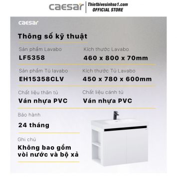 Tủ Chậu Lavabo Caesar LF5358-EH15358CLV