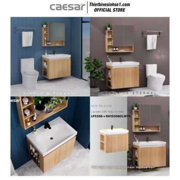 Tủ Chậu Lavabo Caesar LF5358-EH15358CLW7V