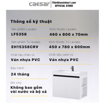 Tủ Chậu Lavabo Caesar LF5358-EH15358CRV