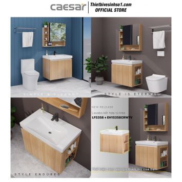 Tủ Chậu Lavabo Caesar LF5358-EH15358CRW7V