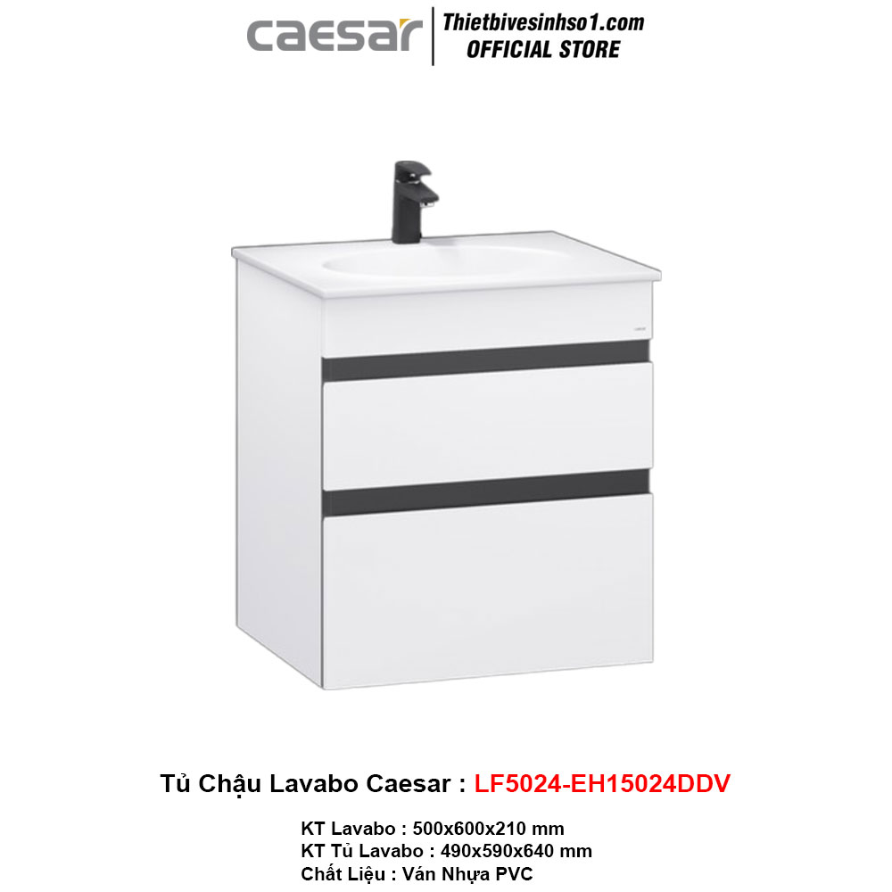 Tủ Chậu Lavabo Caesar LF5024-EH15024DDV Tủ Chậu Lavabo Caesar LF5024-EH15024DDV