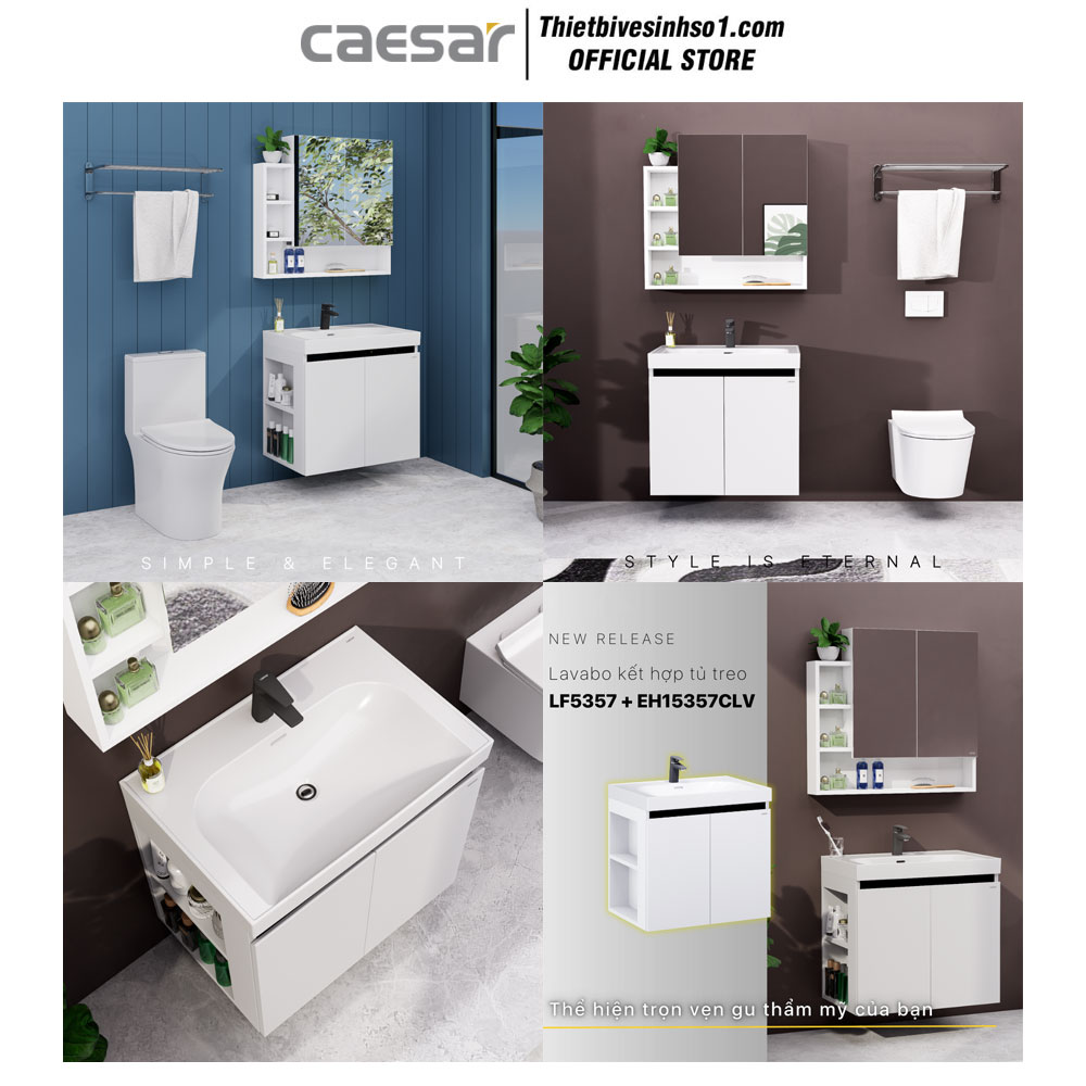 Tủ Chậu Lavabo Caesar LF5357-EH15357CLV Tủ Chậu Lavabo Caesar LF5357-EH15357CLV