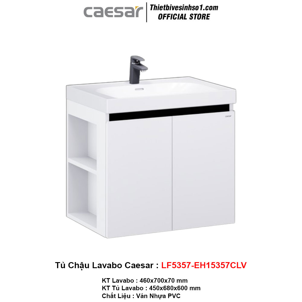 Tủ Chậu Lavabo Caesar LF5357-EH15357CLV