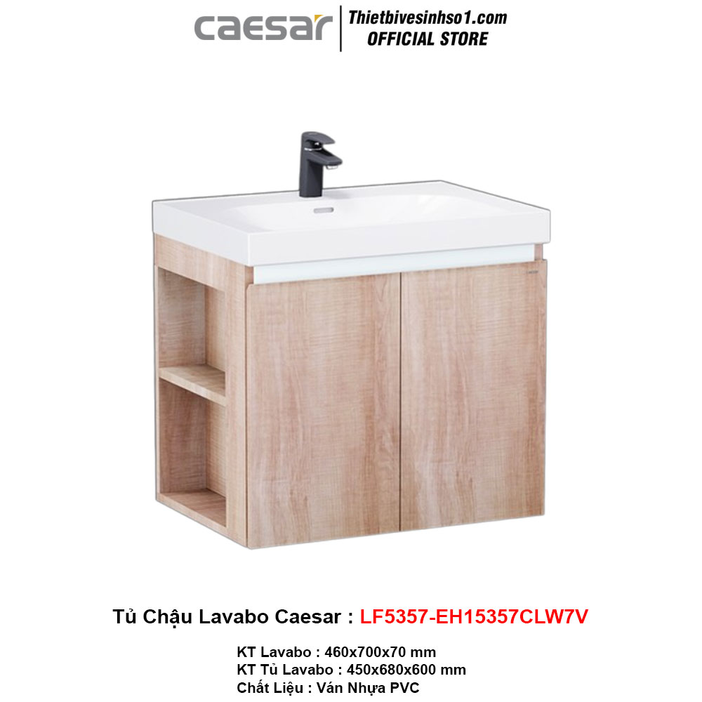 Tủ Chậu Lavabo Caesar LF5357-EH15357CLW7V