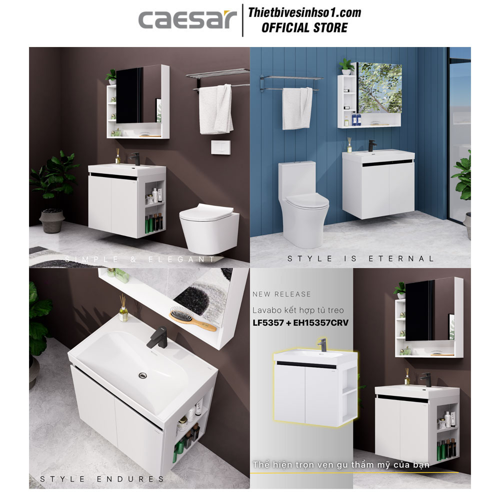 Tủ Chậu Lavabo Caesar LF5357-EH15357CRV Tủ Chậu Lavabo Caesar LF5357-EH15357CRV