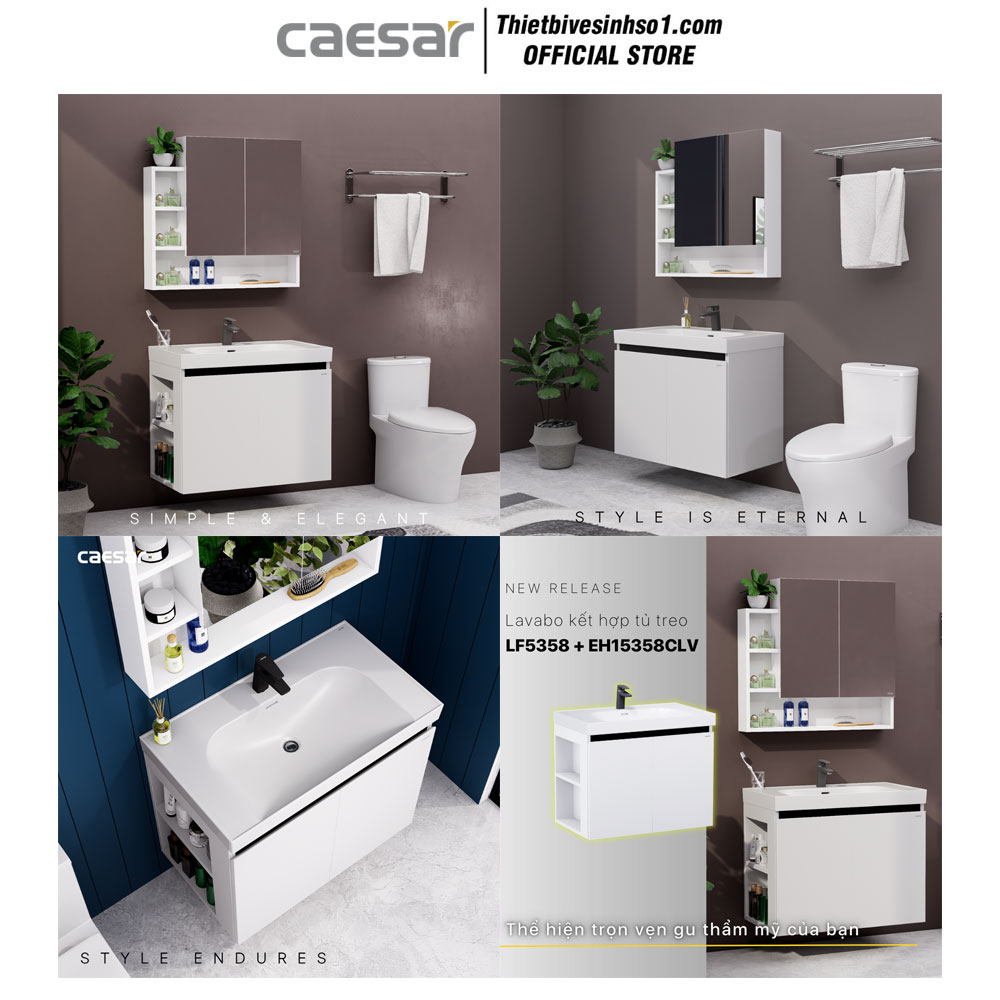 Tủ Chậu Lavabo Caesar LF5358-EH15358CLV Tủ Chậu Lavabo Caesar LF5358-EH15358CLV
