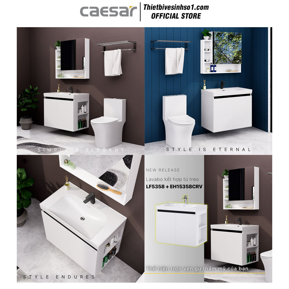 Tủ Chậu Lavabo Caesar LF5358-EH15358CRV Tủ Chậu Lavabo Caesar LF5358-EH15358CRV