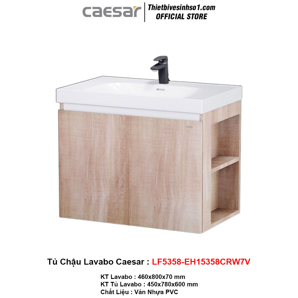 Tủ Chậu Lavabo Caesar LF5358-EH15358CRW7V