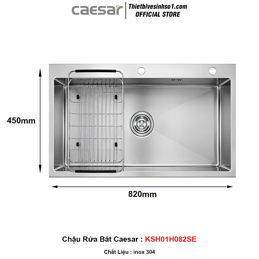 Chậu Rửa Bát Caesar KSH01H082SE Chậu Rửa Bát Caesar KSH01H082SE