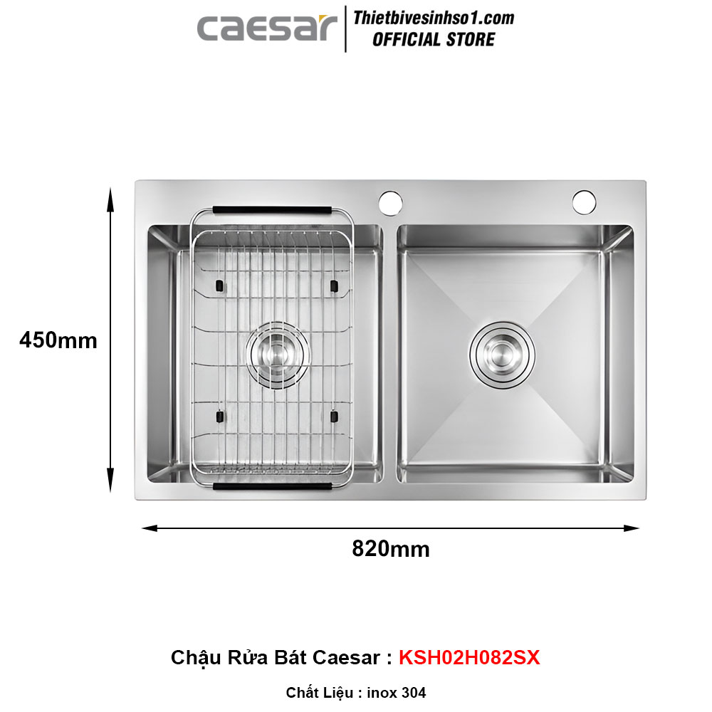 Chậu Rửa Bát Caesar KSH02H082SX