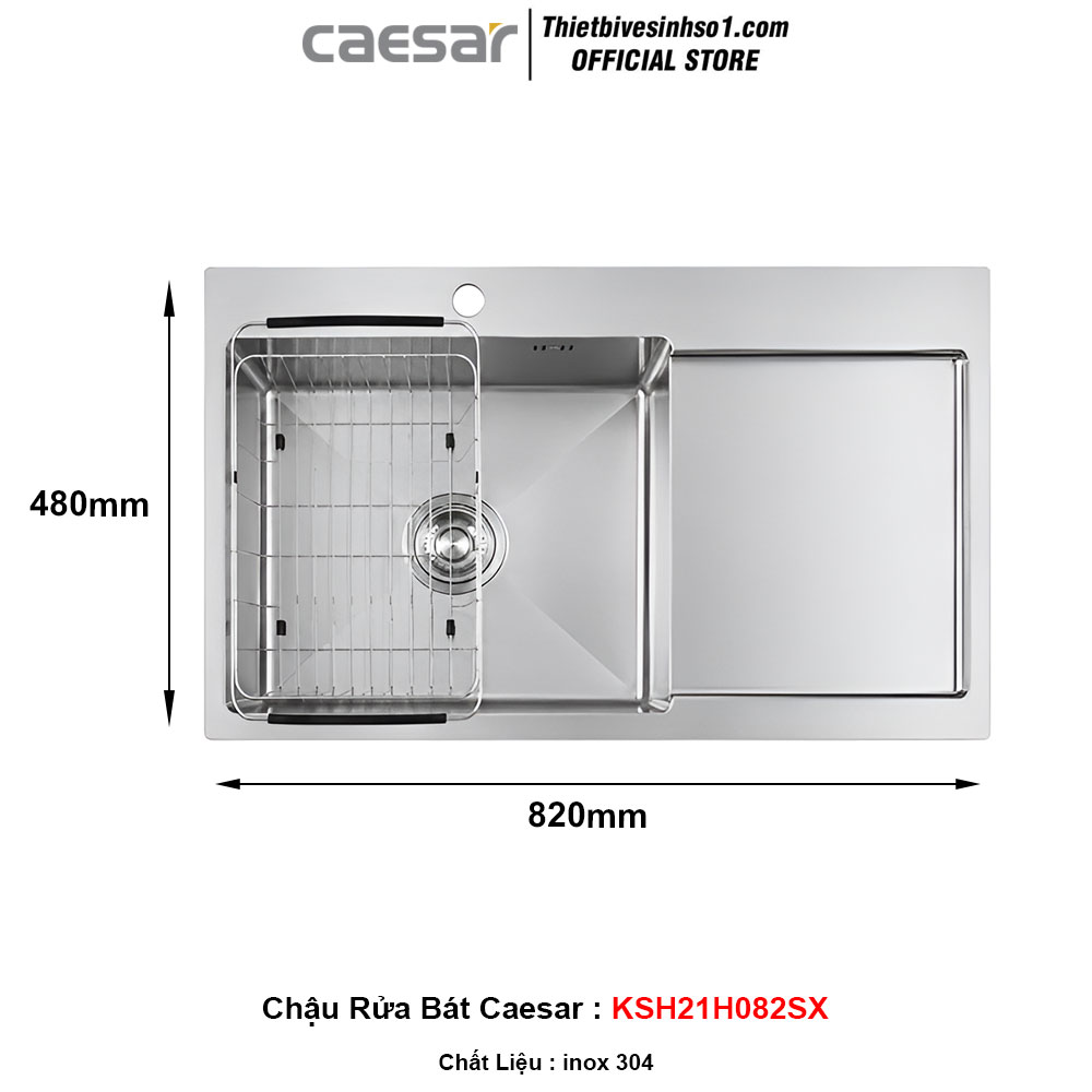 Chậu Rửa Bát Caesar KSH21H082SX