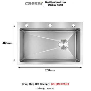 Chậu Rửa Bát Caesar KSH01H075SX