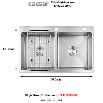 Chậu Rửa Bát Caesar KSH02H082SE