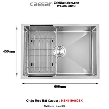 Chậu Rửa Bát Caesar KSH11H060SX