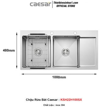 Chậu Rửa Bát Caesar KSH22H100SX