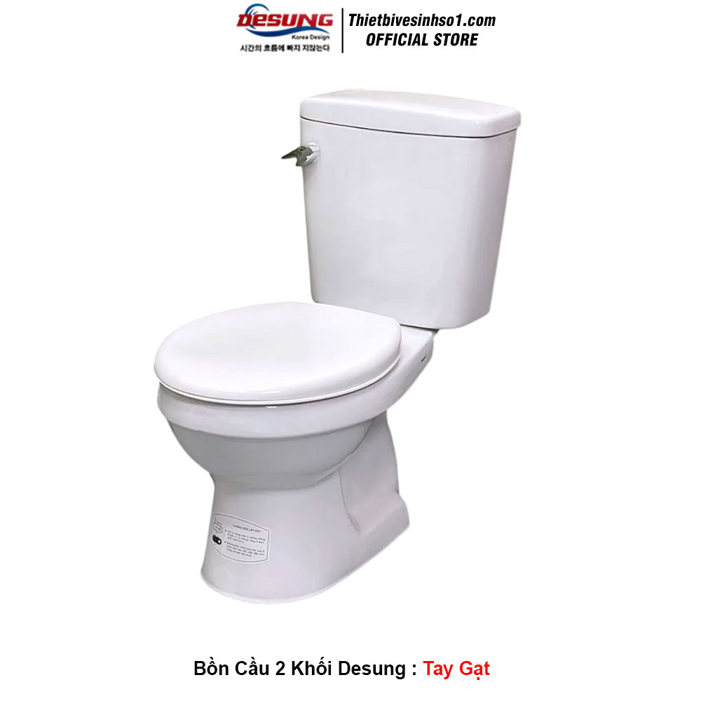 Bồn Cầu 2 Khối Tay Gạt