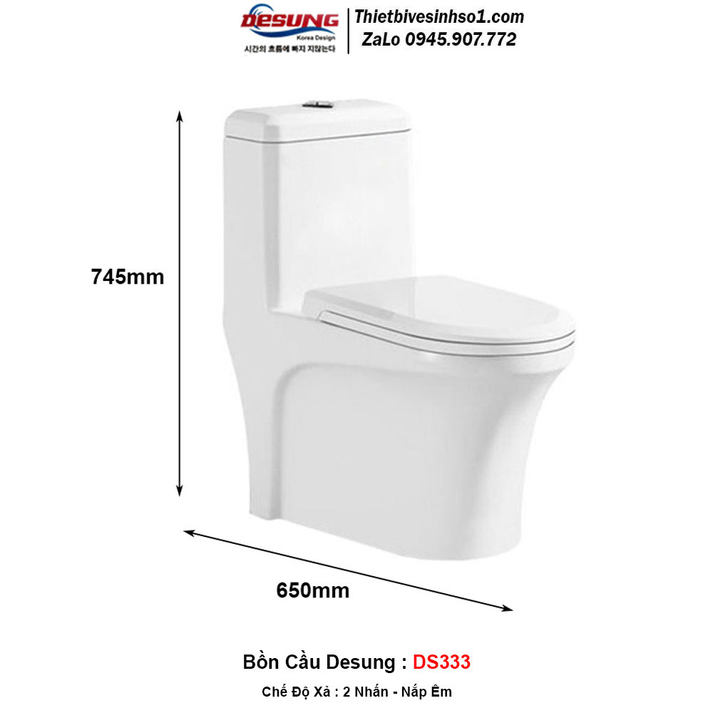 Bồn Cầu Desung DS333 Bồn Cầu Desung DS333