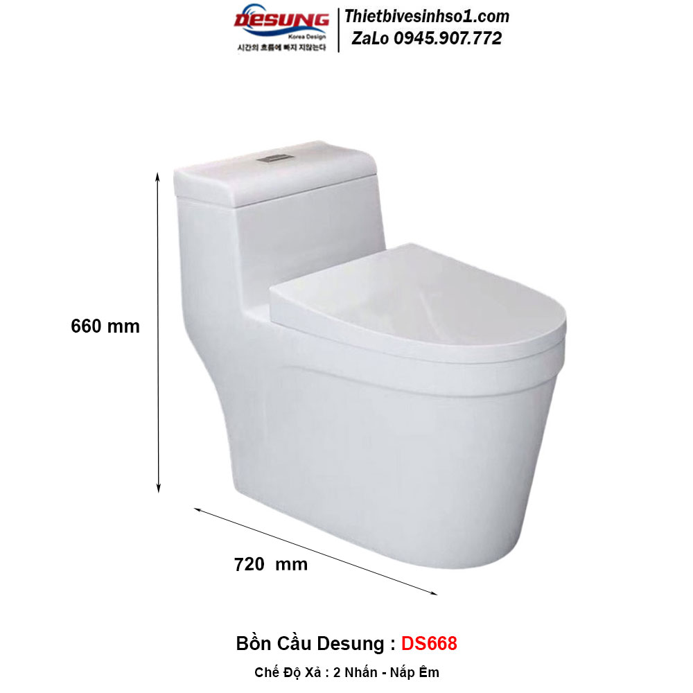 Bồn Cầu Desung DS668 Bồn Cầu Desung DS668
