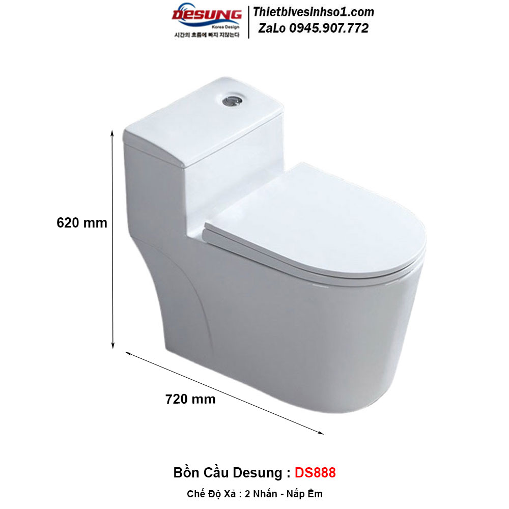 Bồn Cầu Desung DS888 Bồn Cầu Desung DS888