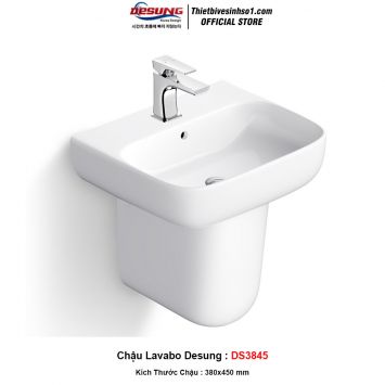 Chậu Lavabo Treo Tường Desung DS3845