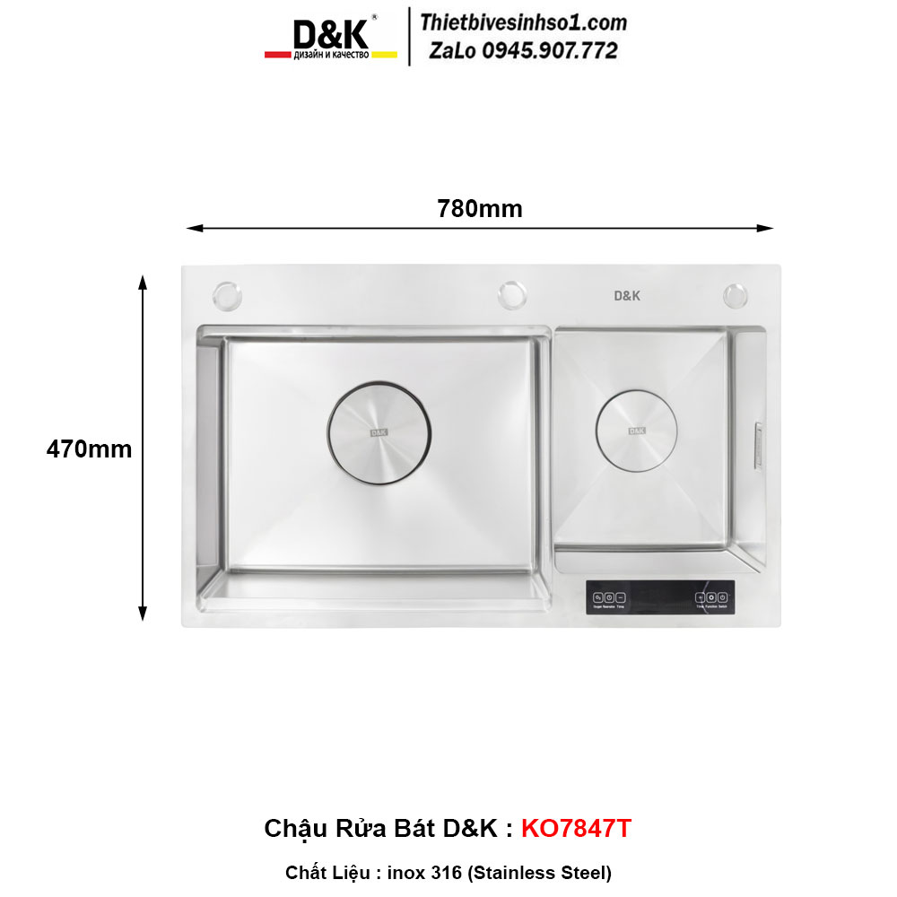 Chậu Rửa Bát D&K KO7847T